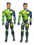 COLECIONISMO, lote composto por dois (2) bonecos de ação Max Steel, ambos da manufatura Mattel, em plástico, com corpos articulados e trajes estilo futurista/armadura. Ambos bonecos apresenta marcação Mattel Inc., apresenta sinais de uso e leves falhas, medindo 30cm de altura.