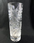 BOHEMIA - VASO EM CRISTAL DA BOHEMIA LAPIDADO Á MÃO-  LAPIDAÇÃO DE FLORES - MEDIDAS: 25 CM DE ALT.
