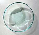 MOSER - CUMBUCA EM CRISTAL EUROPEU COR AZUL TURQUESA. MEDIDAS: 3 X 11,5 CM