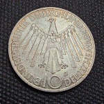 Alemanha Federal, moeda de prata de 1972 de 10 marcos, "Jogos Olímpicos de Munique" Peso 15,5 gramas. Abaixo da cotação do metal