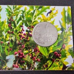 Brasil, FOLDER com amoeda de 1 cruzeiro de 1977. A mais rara da série! Flor de cunho!