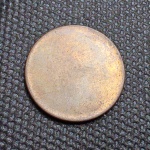 Brasil, moeda de 5 cts de real, anomalia "disco liso"