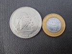 Portugal, moeda de 200 escudos de 1991, "NAVEGAÇÃO PARA  O OCIDENTE"
