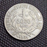 Brasil, moeda de prata de 2000 réis de 1931