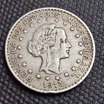 Brasil República, moeda de prata de 1000 réis de 1913