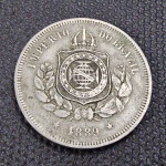 Brasil Império, moeda de 100 réis, cupro níquel de 1889