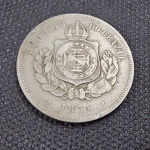Brasil Império, moeda de 200 réis, cupro níquel de 1874