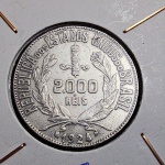 Brasil República, moeda de prata de 2000 réis de 1924