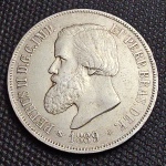 Brasil Império, moeda de prata de 2000 réis de 1889