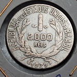Brasil República, moeda de prata de 2000 réis de 1929