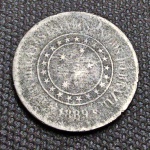 Brasil, moeda de cupro níquel de 100 réis de 1889