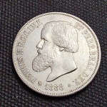 Brasil Império, moeda de prata de 2000 réis de 1888