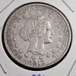 Brasil República, moeda de prata de 2000 réis de 1913. Abaixo da cotação.