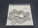 Brasil, lote com 20 moedas de 50 centavos, "Pescador" de 1989