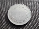 Turquia, moeda de 1 lira de 1965