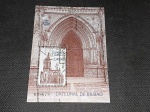Espanha, bloco com selo padrão euro de 2008 "Catedral de Bilbao"
