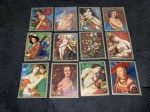Paraguai, série completa de selos, tema Artes/Erotismo/Mulheres, com a sobrecarga MUESTRA (SPECIMEN). MINT. Total de 12 selos