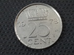 Holanda, moeda de 25 cents de florin de 1978