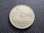 Noruega, moeda de 20 coroas de 1995