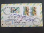 Brasil, envelope circulado/registrado para Inglaterra em 1978 com bela franquia de selos e carimbo RETOUR frontal e no verso NOT CALLED FOR. Endereço estava errado. Curioso e raro item! (Cod 12EA)