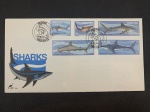 CISKEI, FDC com selos e CBC's de 1983, "TUBARÕES", temas Fauna Marinha e Peixes. Impecável!