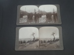 Inglaterra, déc 10, lote com 2 fotografias originais, estereoscópicas da I Guerra Mundial, mostrando a Cruz Vermelha inglesa e Sir Douglas Haig inspecionando tropas