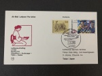 Alemanha, FDC de 1º vôo da LUFTHANSA de 1982, com CBC, BOEING  747 entre DUSSELDORF - OSAKA (Japão). Perfeito!