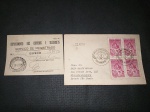 Brasil, envelope circulado/registrado (FDC), de 1959. Acompanha o comprovante dos Correios do registro. Raro conjunto!