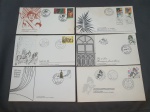 Brasil, lote com 6 FDC's séc 70 a 90 com selos e CBC's, com PF'S. No estado
