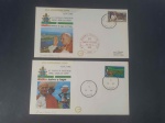 NIGÉRIA, lote com 2 FDC's de 1982, da visita do Papa João Paulo II.  Impecáveis!