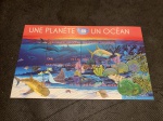 ONU, bloco com selos (ONU Suíça), Planeta Oceano, tema Fauna Marinha/Peixes. MINT, 2010