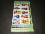 França, série completa de selos, padrão euro, 2001, Ferrovias/Trens. MINT