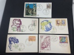 Itália, lote com 5 FDCs déc 70 (4) e 80 (1), diferentes