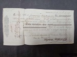 Brasil Império, letra de câmbio datada 13 de Junho de 1883, no impressionante valor de 10 contos de réis. Possui estampilha fiscal de 10000 réis D. Pedro II. Excelente estado! Raro item!
