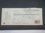 França, promissória de 1945 no valor de 5.350 francos, com estampilha/selo fiscal de 5 F. Excelente estado!
