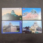 Japão, lote com 4 cartões de telefone "TEMPLOS"