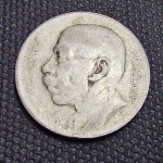 Brasil, moeda de prata de 5000 réis, 1937, "Santos Dumont"