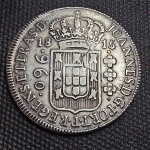 Brasil Colônia, moeda de prata de 960 réis, PATACÃO de 1815, letra monetária da Bahia, marcas de recunho para estudo. Capa do nosso catálogo!