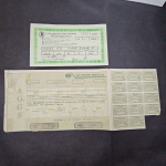 Brasil, lote com 2 títulos, sendo Ação Ordinária de 1978 da AGGS Indústrias Gráficas, ainda com alguns cupons de bonificação e Fundo Tamoyo de Valores Mobiliários de 1968