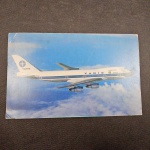 Brasil, postal déc 80, publicitário da VARIG (Revista Voar) mostrando o BOEING 747 - JUMBO
