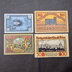 Alemanha Reich, lote com 4 NOTGELD diferentes