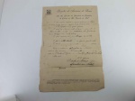 Brasil, 1915, documento fiscal com selos/estampilhas fiscais do estado do Rio Grande do Sul. Curioso e interessante pois trata do registro de um cavalo de nome "Moleque", nascido em 1912 (Porto Alegre). Marcas do tempo