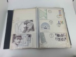 Brasil, pasta com mais de 100 FDC's, todos grampeados para sustentação. Marcas do grampo. Vendido no estado! Poucos sem grampear