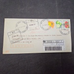 Brasil, envelope circulado/registrado em 2001, com curioso carimbo de "ME". Não conhecia! Interessante!