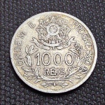 Brasil, moeda de prata de 1000 réis de 1913