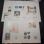 Brasil, lote com 5 Editais, déc 80 com CBC's e selos, incluindo com bloco. PF's