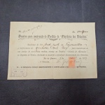 Brasil, recibo de donativo de 1919 para a construção do pavilhão da Polyclinica dos Subúrbios, feito pelo Sr. Barão Smith de Vasconcellos de 1/2 conto de réis. Excelente estado!