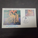 Polinésia Francesa, FDC de 1981, com selo e CBC, "Homenagem ao Pintor Paul Gaugin". Impecável!