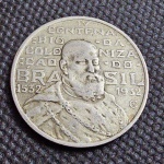 Brasil, moeda de prata de 2000 réis, 1932, "IV Centenário"