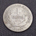 Brasil, moeda de prata de 2000 réis, 1929